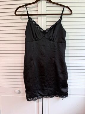 Princess Polly | Intimates & Sleepwear | Princess Polly Walta Black Silk Mini Dress